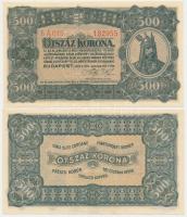 1920. 20f + 1923. 100K (3x) + 1923. 500K (2x) + 1923. 1000K T.W. nyomdahely jelöléssel és "8 FI...