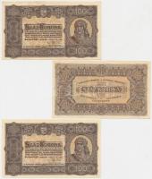 1920. 20f + 1923. 100K (3x) + 1923. 500K (2x) + 1923. 1000K T.W. nyomdahely jelöléssel és "8 FI...