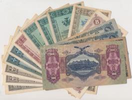 17db vegyes pengő bankjegy T:vegyes (többnyire hajtatlanok)