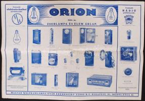 Orion zseblámpa reklám / Orion flashlight poster 45x32 cm