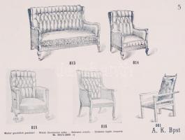 cca 1910 Angol bűtorállványok képes árjegyzéke. Gazdagon illusztrált bútor katalógus / Furniture cat...