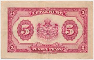 Luxemburg / Szövetsége megszállás 1940. 5F T:III
Luxembourg / Allied occupation 1940. 5 Francs C:F
