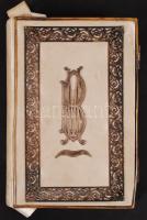 1882 Izraelita imakönyv, selyem borítással, fém díszítéssel /  1882 Jewish prayerbook in velvet cover, with metallic ornaments 13x18 cm