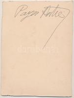 Páger Antal (1899-1986) Kossuth-díjas magyar színművész saját kezű aláírása az őt ábrázoló fotón 17x...