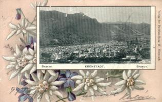 Brassó, Kronstadt; floral litho
