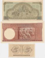 Görögország/Német-olasz megszállás 1941. 100D + Királyság 1941. (1945) 50D + Pénzügyminisztériumi ki...