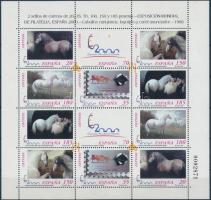 1999 ESPANA nemzetközi bélyegkiállítás: lovak teljes ív Mi 3512 I-II - 3517 I-II