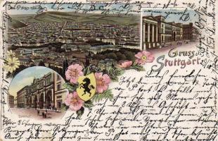 Stuttgart Bahnhof 1896 C Litho (EB)