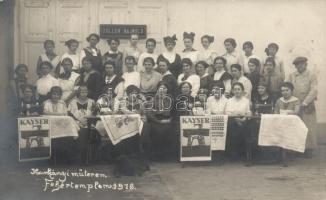 1916 Fehértemplom, Kayser varrótanfolyam / sewing course, photo