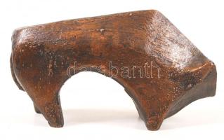 Andre Rhedey: Bika. Bronz, jelzett, m:10 cm, h:19 cm