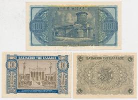 Görögország/Királyság 1940. 10D + 1945. 5D + 1950. 100D T:I-,II
Greece 1940. 10 Drachmai + 1945. 5 D...