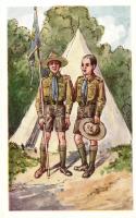 Az őrs zászlója / The flag of the sentry; Hungarian scouts J.R.E. 8006