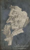 Source de jeunesse / Jungbrunnen; optical illusion, erotic postcard (gluemark)