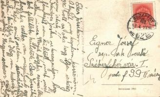 4 db Romantikus grafikai lap a II. világháború idejéből, pinx Collino / 4 Romantic art postcards fro...