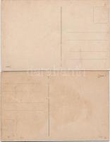 Max & Moritz 2 db W. Busch mesefigurás régi, textil képeslap /  2 cartoon postcards with textile...