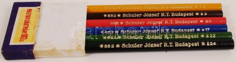 cca 1930 Schuler József R.T. "Murillo" 12 db pasztell irón