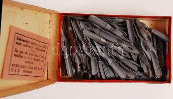 cca 1930 Schuler József R.T. "Balaton toll" teli tollhegy doboz