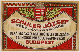 cca 1930 Schuler József R.T. bontatlan díszes tollhegy doboz