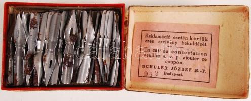 cca 1930 Schuler József R.T. "Turán írótoll" tollhegy doboz