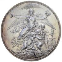 1904. "Országos Iparegyesület" Ag díjérem gravírozással Sponer Antal érczöntő munkásnak. Szign.: Anton Scharff / Knopp és Steiner Budapesten (44.97g/54mm) T:P felületi karcos Hungary 1904. "National Industrial Association" Ag award medallion with engarving. Sign: Anton Scharff / Knopp és Steiner Budapesten (44.97g/54mm) C:P scratched