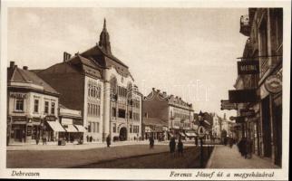 Debrecen, Ferenc József út, megyeháza, Meinl üzlete, cipő üzlet, Patika, Drogéria