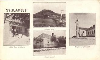 Gyulakeszi, Pálosi János kereskedése, Molnár vendéglő, Csobánc vára