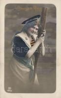 'Gruss aus Pola' / Greetings from Pola' Sailor woman