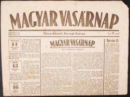 1948 Magyar Vasárnap, főszerkesztő: Parragi György, induló szám, 8p.