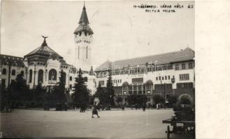 Marosvásárhely, Városháza, kultúrpalota / town hall, palace of culture 'vissza' So. Stpl (levágott / cut)