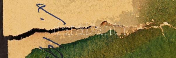 Ádámffy László (1902-?): Fehér ló. Akvarell, papír, jelzett, szakadással, 35×47 cm