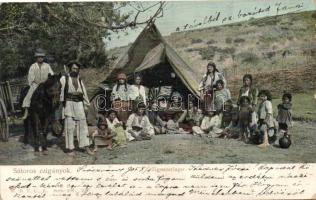 Sátras cigányok Erdélyben, Zigeunerlager / gypsy camp, Transylvania, folklore