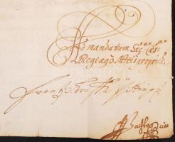 1655 III. Ferdinánd (1637-1657) császár saját kézzel aláírt német nyelvű levele /
1655 Autograph sig...