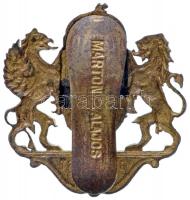 ~1920. "Budapest" díszes fővárosi címerjelvény hátoldalon "MARTON ALAJOS" gyártó...