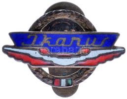 ~1950. "IKARUS" zománcozott gomblyuk jelvény (26x16mm) T:2- Hungary ~1950. "IKARUS (Hungarian bus manufacture)" enamelled button-badge (26x16mm) C:VF