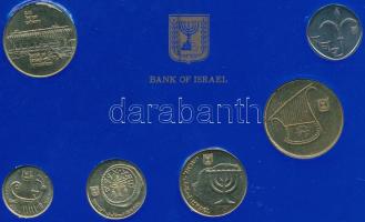 Izrael 1988. 1A-1S (5xklf) "Hanukka" + "Izraeli Bank" emlékérem szettben, eredet...