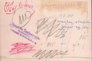 Az amerikai 4x100-as váltó, a Sport és Testnevelés szerkesztőségének pecsétjével, 15x10 cm