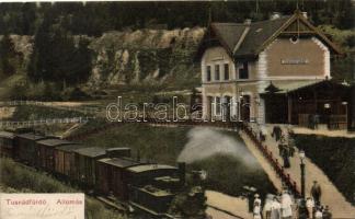 Tusnádfürdő, vasútállomás, gőzmozdony / railway station, locomotive (EB)