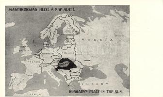 'Magyarország helye a nap alatt' Magyar Nemzeti Szövetség kiadása /  Hungarian irredenta propaganda, map
