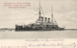 Cuirasatul rus. 'Kneaz Potemkin Tavriceski' inainte de a se preda Autoritatilori Romane / Russian battleship 'Potemkin'