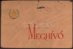 1960 Bp., Meghívó az Országos Erdészeti Főigazgatóság farsangi báljára