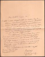 1897 gr. Tisza Kálmán miniszterelnök saját kézzel írt levele, Szél Kálmán nagyszalontai esperesnek, Arany János vejének, melyben gratulál neki kitüntetése alkalmából, valamint református egyházi ügyekről ejt szót. Viaszpecsétes borítékban