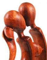 Összeforrva, fa szobor, m: 40 cm