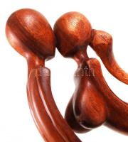 Összeforrva, fa szobor, m: 40 cm