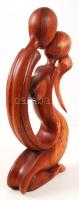Összeforrva, fa szobor, m: 40 cm