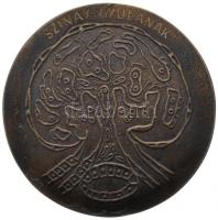 Lapis András (1942-) 1987. "Prof. Endes Pongrác 80 éves" nagyméretű bronz emlékplakett (90...