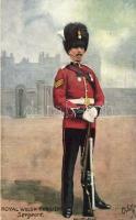 Royal Welsh Fusiliers, Sergeant, Raphael Tuck & Sons, Oilette Postcard 9162.
