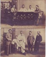 1917 Magyar Szocialisták a stockholmi békekongresszuson 4 db fotó képeslap