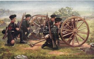 Maxim Guns, 1st C.B. Kings Royal Rifle Corps, Raphael Tuck & Sons, Oilette Postcard 9370.
