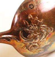 Ezüst (Ag.) evőeszköz minta készlet, jelzett, nettó: 140 g, összesen:4 db