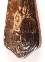 Ezüst (Ag.) evőeszköz minta készlet, jelzett, nettó: 140 g, összesen:4 db